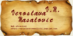 Veroslava Masalović vizit kartica